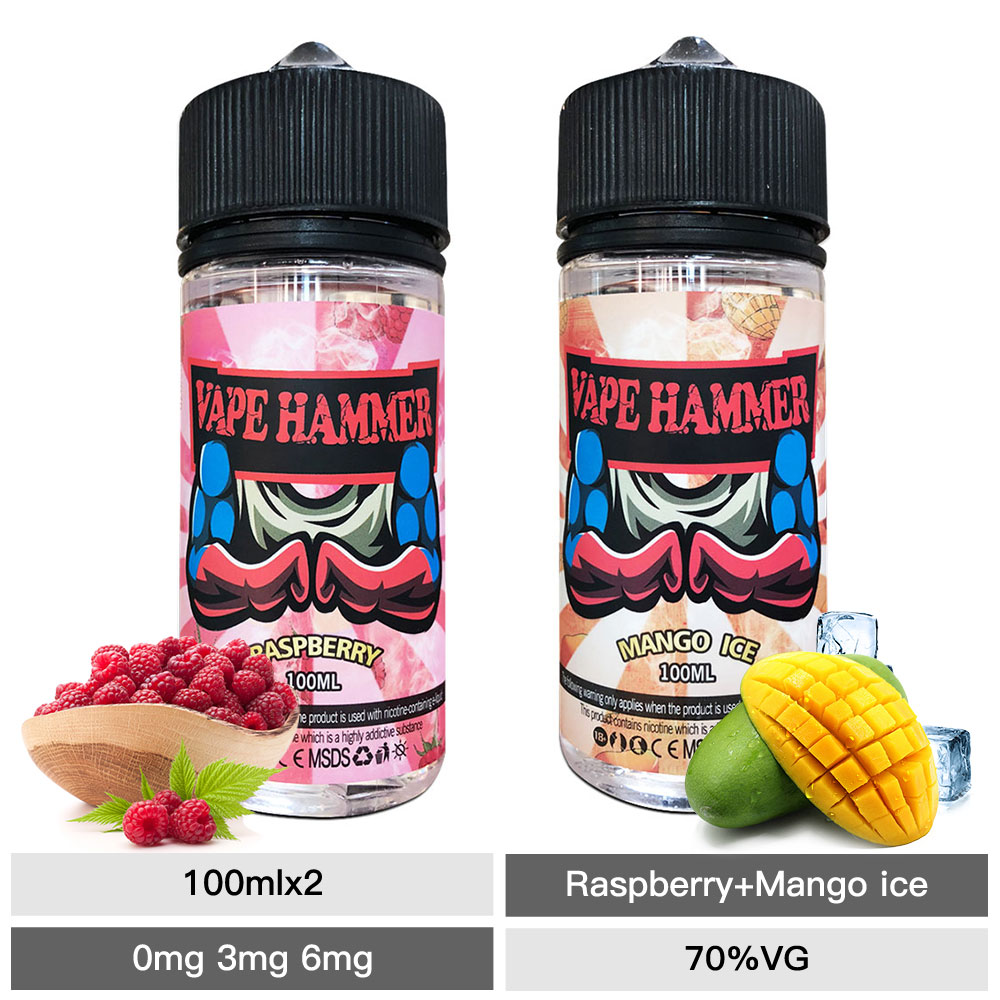 Best Fruity Vape Juice Combo Pack Raspberry & Mango E Liquid Flavors