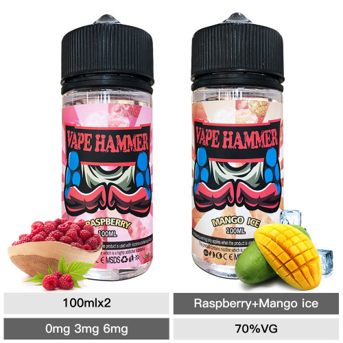 Best Fruity Vape Juice Combo Pack Raspberry & Mango E Liquid