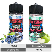 Two 100ml E Juice Flavors Pack Apple & Blueberry Vape Juice 100ml