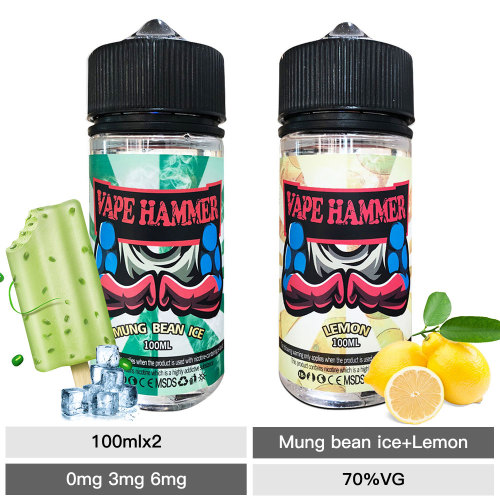 Thick Smoking Liquid Mung Bean & Lemon Vape Juice Pack 2*100ml