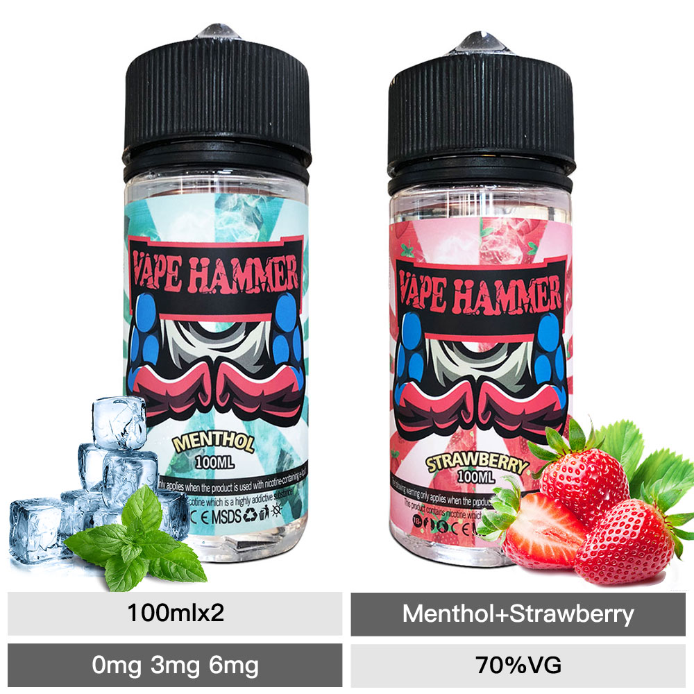 Best Strawberry & Menthol Vape Juice Bundle 100ml X 2 Online Shop