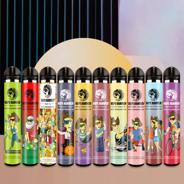 MOQ50 Vape Hammer Disposable E-Cigarette With 6ml Nicotine 2200 puffs Wholesale