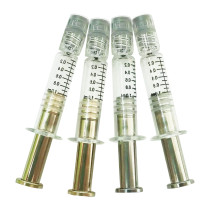 CBD glass syringe metal push rod 1ML hardware stainless steel push rod