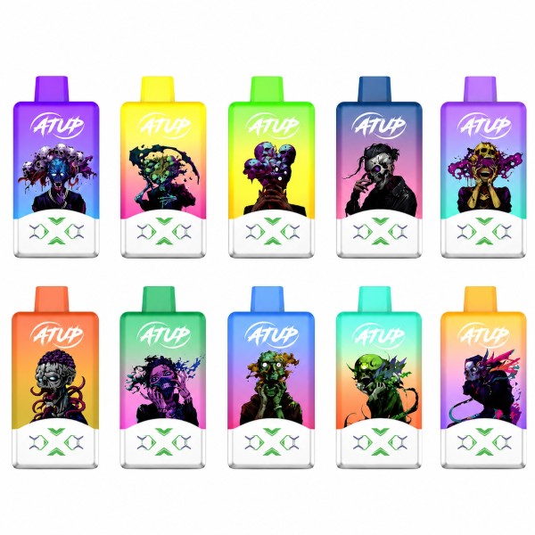 ATUP 2 in 1 , Rechargeable Disposable Vape Pen 2% Nic,LED Display,2*30 ML E-Liquid Electronic Cigarette Vaporizer