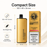 ALIBARBAR 9000 Puff Rechargeable Disposable Vape Pen, 3% Nicotine, 18ml E-Liquid, Electronic Cigarette, Vaporizer