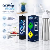 OK Whip Original 3.3L 2000g Nitrous Oxide Cream Charger - Whipped Cream Dispenser Gas Tank