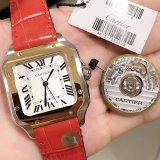 高品質カルティエ サントス コピーシリーズ レディース 自動巻き