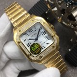 高品質カルティエ サントス コピーシリーズ レディース 自動巻き