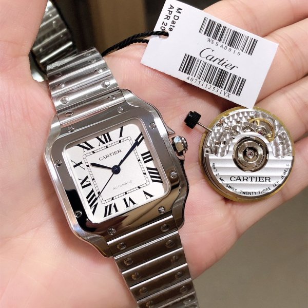 高品質カルティエ サントス コピーシリーズ レディース 自動巻き