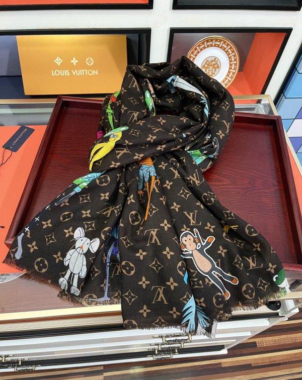 ルイヴィトンマフラーコピー 2022新品注目度NO.1 Louis Vuitton 男女兼用 ウール スカーフ
