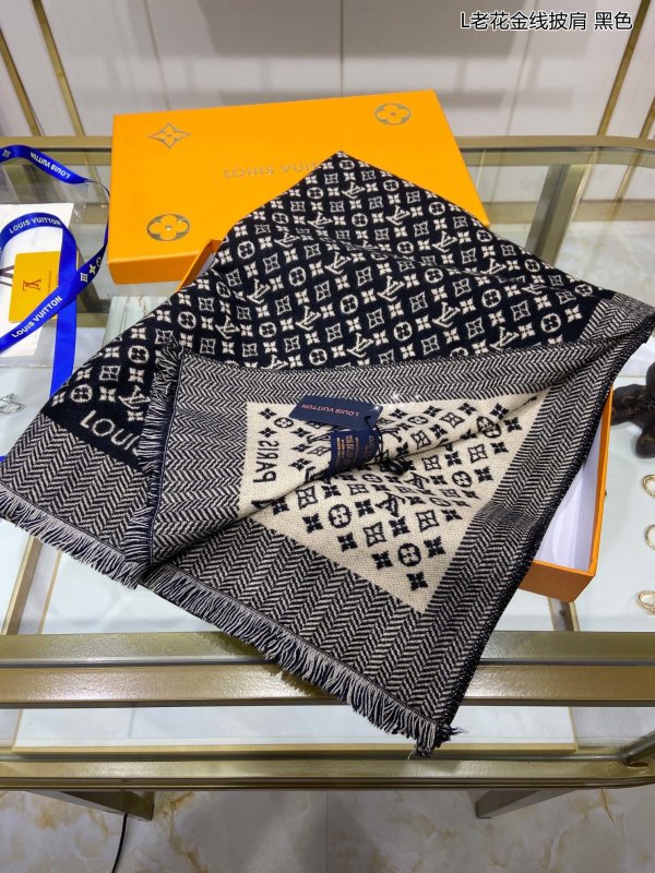 ルイヴィトンマフラーコピー 定番人気2022新品 Louis Vuitton 男女兼用 ウール スカーフ 2色