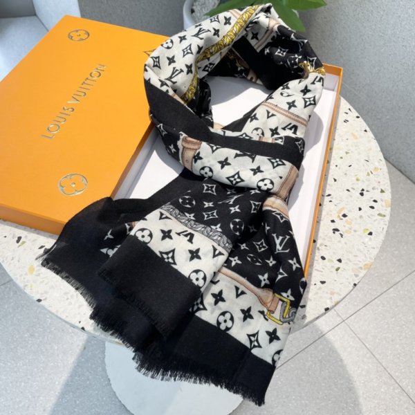 ルイヴィトンマフラーコピー 定番人気2022新品 Louis Vuitton 男女兼用 ウール スカーフ