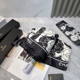 送料込 2024 シャネル 新作 雨晴兼用3段折りたたみ傘 自動開閉 コピー