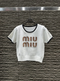 激安価格！ 2026 ミュウミュウ 新作 半袖Tシャツ スーパーコピー 4色