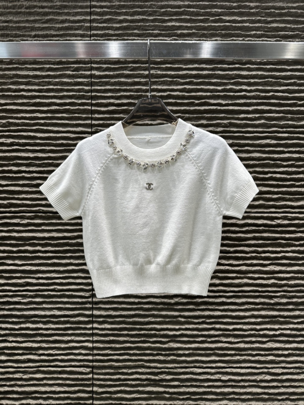 肌触り最高な 2026 シャネル 新作 半袖Tシャツ 偽物 2色