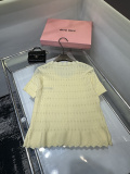最安値挑戦 2026 ミュウミュウ 新作 半袖Tシャツ コピー  3色