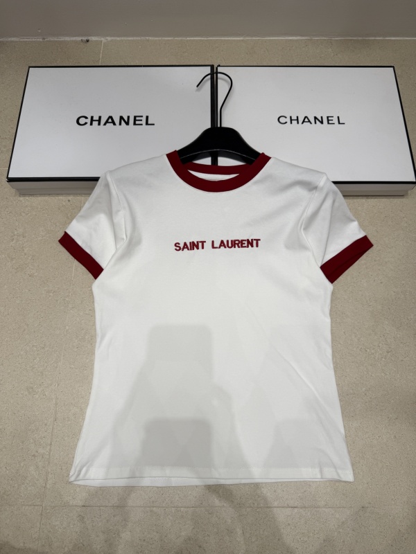 お洒落 2026 サンローラン 新作 半袖Tシャツ コピー 2色