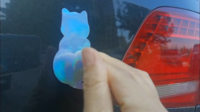 Reflective Car Magnets iridescence color cat