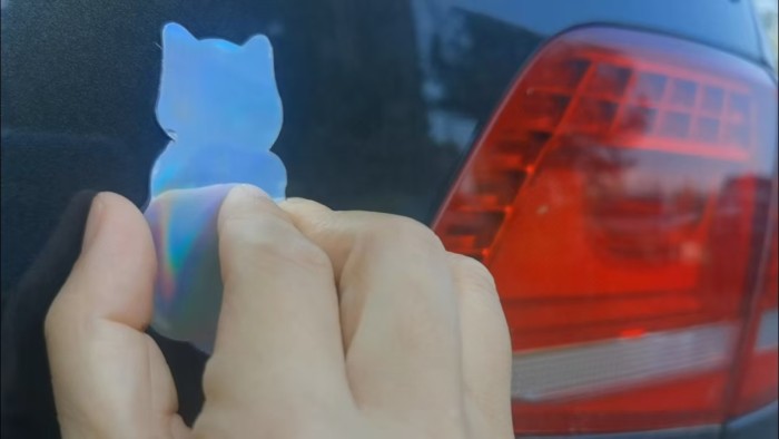 Reflective Car Magnets iridescence color cat