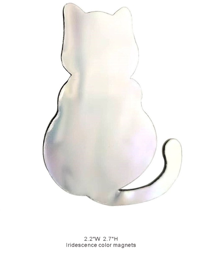 Reflective Car Magnets iridescence color cat