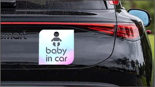 Reflective Car Magnets iridescence color Baby in car