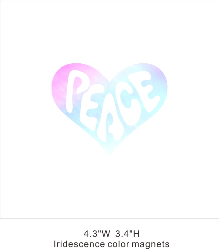 Reflective Car Magnets iridescence color peace