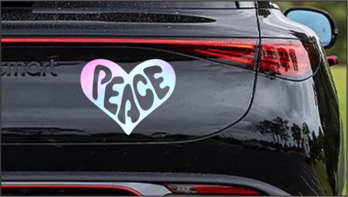 Reflective Car Magnets iridescence color peace
