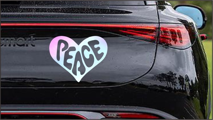 Reflective Car Magnets iridescence color peace