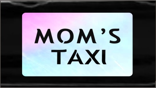 Reflective Car Magnets iridescence color MOM'S Taxi sign