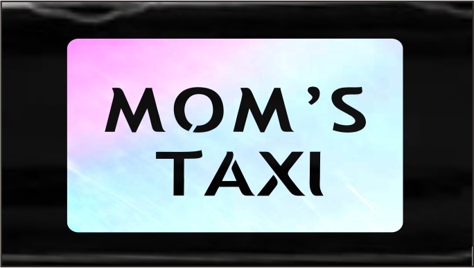Reflective Car Magnets iridescence color MOM'S Taxi sign