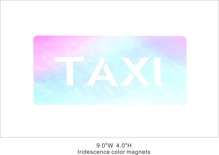 Reflective Car Magnets iridescence color Taxi sign
