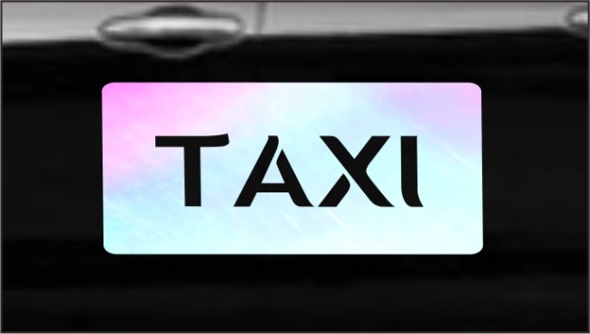 Reflective Car Magnets iridescence color Taxi sign