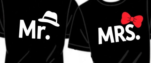 Mr & Mrs T05 vinyl heat transfer