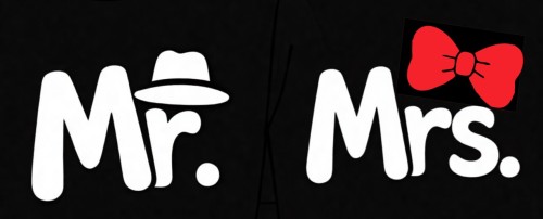 Mr & Mrs T08 vinyl heat transfer