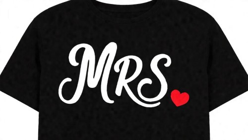Mr & Mrs T11 vinyl heat transfer