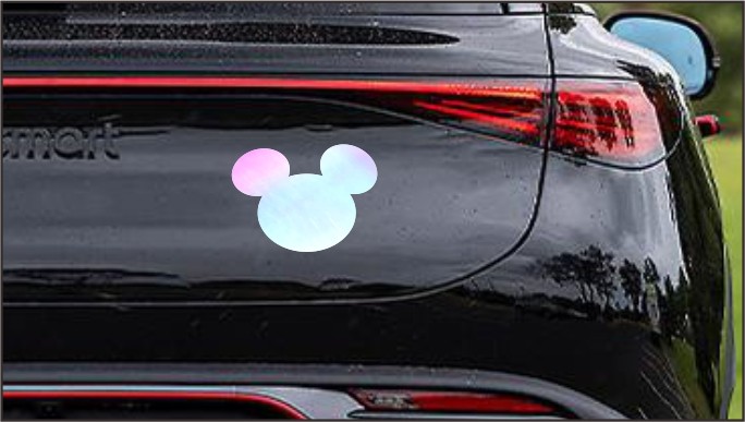 Custom Reflective Car Magnets iridescence color Mickey Taxi sign