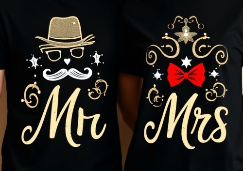 Mr & Mrs T12 vinyl heat transfer