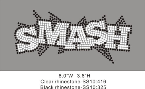 Custom durability hot fix rhinestone T02 SMASH small
