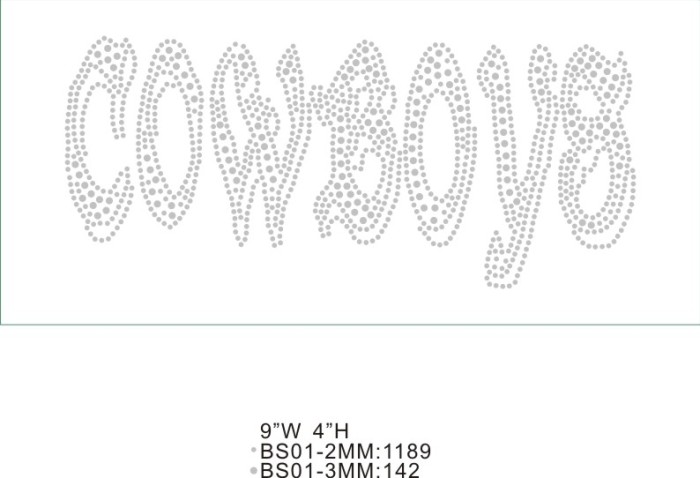 Cowboys Rhinestone Designs T22 cowboys