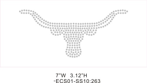 Branded Rhinestone Sheet T18 Long horn