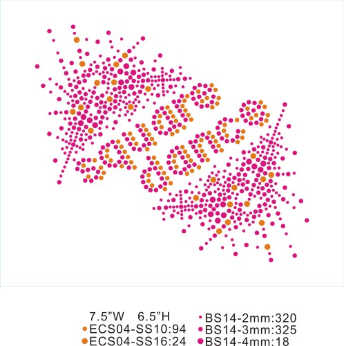 Dance school event rhinestones T21 Square dance