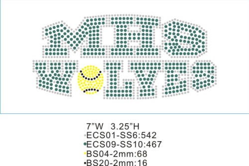 Team sparkle athletic wear T33 MHS Wolves softball