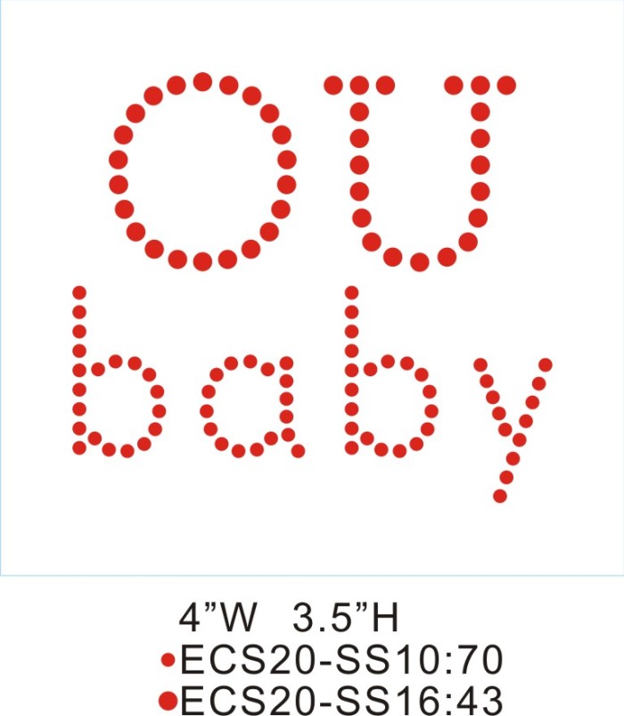 Custom Heat Press Templates T57 OU baby