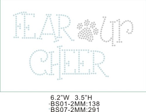 Bespoke heat transfer patterns T63 Fear our cheer