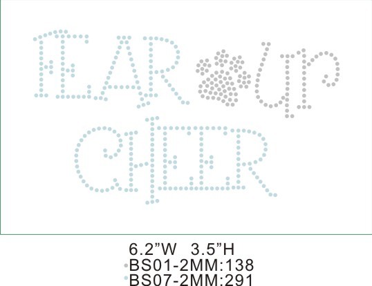 Bespoke heat transfer patterns T63 Fear our cheer