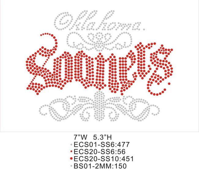 Manufacturer rhinestone designs T72 Sooners
