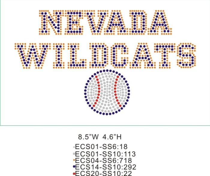 Top Manufacturer rhinestone designs T73 Nevada wildcats