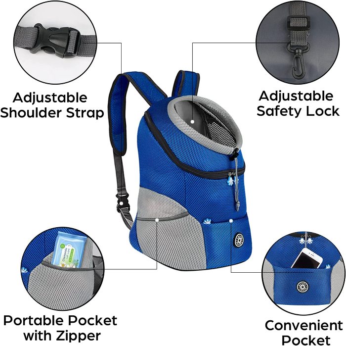 Puppy Carrier Front Pack with Comfortable Breathable Padded