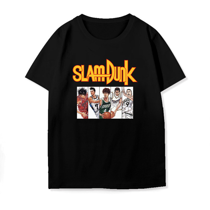 SLAMDUMK熱夏用アニメプリント柄Tシャツ