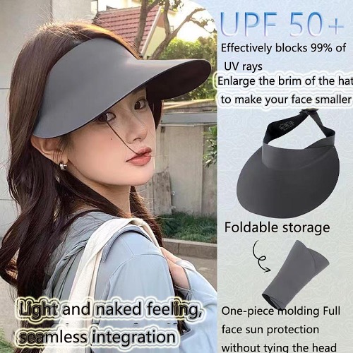 [Empty top sun hat] Seamless all-in-one anti-UV cool sun hat, foldable, breathable and not stuffy❄️
